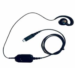 Zebra USB-C Wired Headset for PTT + VoIP w/ rotating ear piece for right/left ear wearing. Includes built Ear-hook Office/Call center USB Type-C Black 