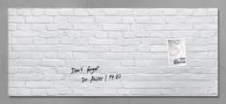 artverum Wall Mounted Magnetic Glass Board 1300x550x18mm - White Stone