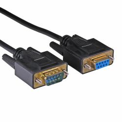 Cablenet 10m RS232 Serial DB9 Male - Female All Lines Black PVC Cable 