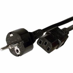 Cablenet 2m Straight Schuko - IEC C13 Black PVC 0.75mm Power Leads 