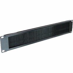 Cablenet 2u Brush Strip Panel Letter Box Style Black 