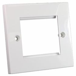cablenet 10PK 1G FLAT FPlate 50x50mm Wh