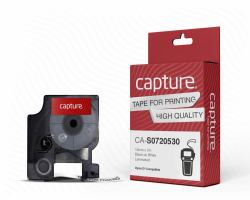 Capture CA-S0720530 label-making tape Black on white D1 