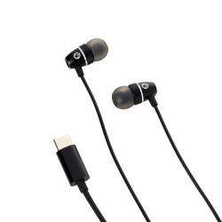 connektgear HP535 USB Type C Wired Earphone with Noise Isolation and In-line Mic - Black 