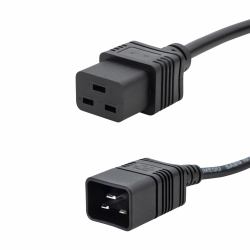 connektgear 2m Mains Extension Heavy Duty Power Cable - C20 Plug to C19 Socket 