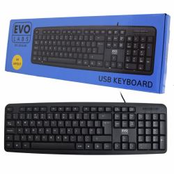 Evo Labs KD-101LUK keyboard Office USB QWERTY UK English Black  - UK version