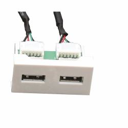 full Garbot F22 2x USB 2.0 Module. F/F. 20 cm. White 