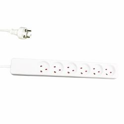 Garbot 24155124-3EE power extension 3 m 6 AC outlet[s] Indoor White 