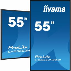 iiyama LH5565UHSB-B1 Signage Display Kiosk design 138.7 cm [54.6"] LED Wi-Fi 800 cd/m² 4K Ultra HD Black Built-in processor Android 11 24/7 