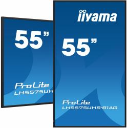 iiyama LH5575UHS-B1AG Signage Display Digital signage flat panel 138.7 cm [54.6"] LCD Wi-Fi 500 cd/m² 4K Ultra HD Black Built-in processor Android 11 24/7 