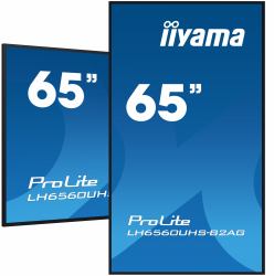 iiyama LH6560UHS-B2AG Signage Display Digital A-board 163.8 cm [64.5"] LED Wi-Fi 500 cd/m² 4K Ultra HD Black Built-in processor Android 11 24/7 