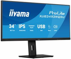 iiyama ProLite XUB3493WQSU-B6 computer monitor 86.4 cm [34"] 3440 x 1440 pixels UltraWide Quad HD LED Black 