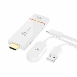 j5create ScreenCast 4k Wireless Display Adapter Receiver - Mirrors Phone, Tablet, Laptop to HDTV - Compatible with MiraCast, AirPlay, Android, Windows 10 PC, iOS, iPhone, Tablet [JVAW76] 