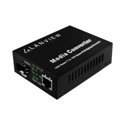 Lanview LVN-MED-SFP+-10GB-X network media converter Multi-mode Black 