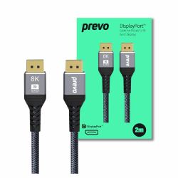 PREVO DP14-2M DisplayPort cable Black 