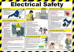 safety first aid gro First Aid Electrical Safety Poster A2 Laminated