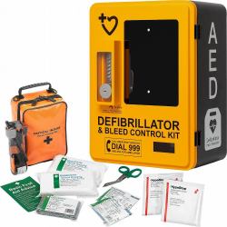 safety first aid gro HypaGuard Outdoor AED Cabinet with HypaStop Bleed Control Kit
