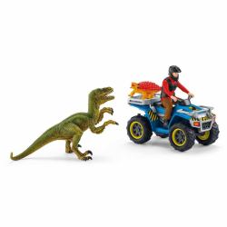 schleich Dinosaurs Quad escape from Velociraptor 