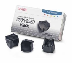 Xerox Genuine Phaser 8500 / 8550 Black Solid Ink [3,000 pages] - 108R00668 (XEROX PHASER 8550 BLACK PHASER 8550 8500 BLACK 3 PACK)