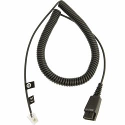 Jabra 8800-01-01 headphone/headset accessory Cable (CABLE W/ QD TO RJ10 PLUG - REGEL BELEGUNG 0 5 - 2M SPIRAL)