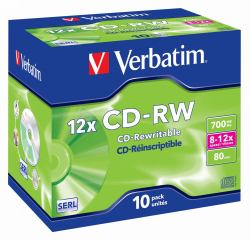 Verbatim CD-RW 12x 700 MB 10 pc[s] (Verbatim CD-RW 12x 700MB 10pk)