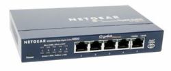 NETGEAR GS105 Unmanaged Gigabit Ethernet [10/100/1000] Blue (Netgear GS105 5 Port 10/100/1000 Gigabit Ethernet Desktop Switch)