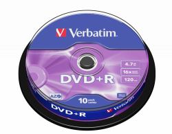 Verbatim DVD+R Matt Silver 4.7 GB 10 pc[s] (VERBATIM DVD+R AZO 4.7GB 16X MATT SILVER SURFACE 10 PK SPIND)