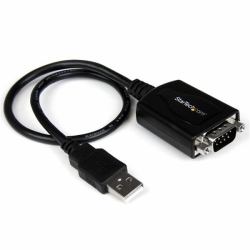 StarTech.com 1ft [30cm] 1-Port Professional USB to Serial Adapter Cable with COM Retention, USB to RS232 Adapter - TAA (1 PORT USB TO SERIAL ADAPTER - CABLEE WITH COM RETENTION)