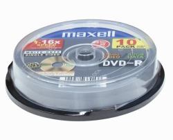 Maxell DVD-R 4,7GB 16X 10-Pack 4.7 GB 10 pc[s] (Maxell DVD-R 4.7GB X 10 PACK SPINDLE)