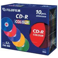Fujifilm CD-R 700MB 52x, 10-Pk Slimcase (FUJI CD-R SLIM CASE 10 PACK 700MB 52X)