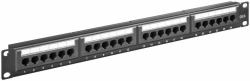 Microconnect PP-013 patch panel 1U (CAT6 24 port 19" Patch Panel, - unshielded, Black - internal connection technology for LSA insulation displacement terminals - Warranty: 300M)