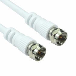 Cables Direct 2FW-15 coaxial cable 15 m F-type White (CDL 15m F Connector - White)