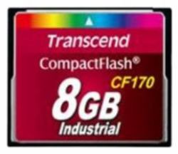 Transcend CF170 8 GB CompactFlash MLC (8GB CF CARD [CF170] - CF170, 8 GB, CompactFlash, - MLC, 90 MB/s, 60 MB/s, Heat resistant,Shock resistant - Warranty: 12M)