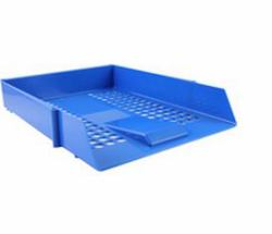 Deflecto CP043YTBLU desk tray/organizer Polystyrene Blue (Deflecto Essentials Range Letter Tray - Blue)