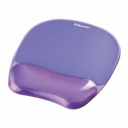 Fellowes Mouse Mat Wrist Support - Crystals Gel Mouse Pad with Non Slip Rubber Base - Ergonomic Mouse Mat for Computer, Laptop, Home Office Use - Compatible with Laser and Optical Mice - Purple (Cr...