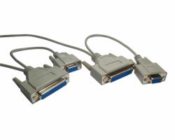 Cables Direct SL-444 serial cable Grey 2.5 m D9, D25 (CDL 2.5m Dual SATA Transfer)