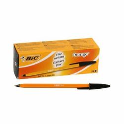 BIC Orange Fine Black Stick ballpoint pen 20 pc[s] (BIC Orange Ballpoint Pen Black Fine 0.8mm Pack of 20)