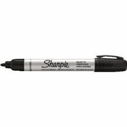 Sharpie S0945720 permanent marker Black 12 pc[s] (Sharpie S0945720 Metal Barrel Small Bullet Black Box of 12)