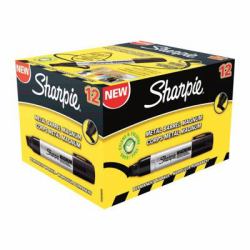 Sharpie Magnum permanent marker Black 12 pc[s] (Sharpie S0949850 Metal Barrel Magnum large Chisel Black Pack of 12)