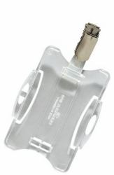 Durable 8118-19 PVC 25 pc[s] (Durable Security Pass Plastic ID Card Holders with Clip PK25 Clear)