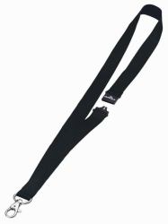 Durable Textile Badge Necklace/Lanyard 20 with Safety Release Black (Durable Lanyard Black 20mm [10])
