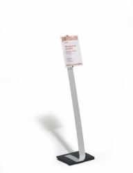 Durable 481823 sign holder/information stand A4 Acrylic Silver (Durable CRYSTAL SIGN Floor Stand A4)