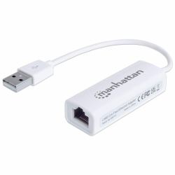 Manhattan USB-A Fast Ethernet Adapter, 10/100 Mbps Network, 480 Mbps [USB 2.0], Hi-Speed USB, RJ4...