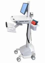 Ergotron StyleView EMR Cart with LCD Pivot, SLA Powered Aluminium, Grey, White Flat panel Multimedia cart (SV42 LCD STAND 230V50HZ 66AH - SLA)