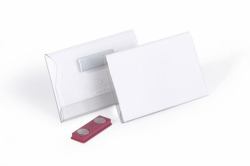 Durable 811719 identity badge/badge holder PVC 25 pc[s] (Durable Conference Magnet Name Badge Holders & Inserts PK25 54x90mm)