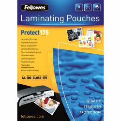 Fellowes A4 Glossy 175 Micron Laminating Pouch - 100 pack (Laminating Pouch 175MIC A4 100pk)