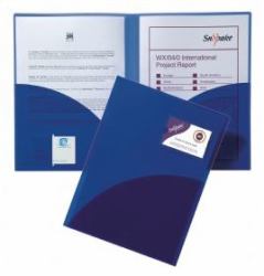 Snopake 14032 presentation display book 50 sheets A4 (Snopake TwinFile A4 Electra Blue- 5 Files)