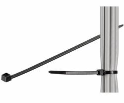 Microconnect CABLETIE3 cable tie Ladder cable tie Black 100 pc[s] (Cable tie 100pcs Black 203mm - X 2,5mm 200mm X 2,5mm, UV - resistant Weather resistant Nylon, breaking strenght : 8.1 kg - Warrant...