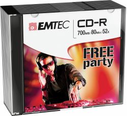 Emtec ECOC801052SL blank CD CD-R 700 MB 52x 10 pc[s] (CD-R 700MB 10pcs 52x Slim - NEW PACKAGING - 26 - Warranty: 12M)