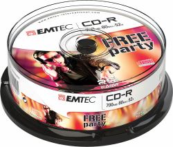Emtec ECOC802552CB blank CD CD-R 700 MB 52x 25 pc[s] (CD-R 700MB 25pcs 52x Cake - ECOC802552CB, 52x, CD-R, 120 - mm, 700 MB, Cakebox, 25 pc[s] - Warranty: 12M)